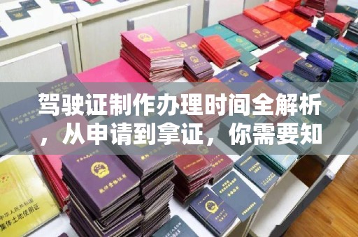 礼县驾驶证制作办理时间全解析，从申请到拿证，你需要知道的一切