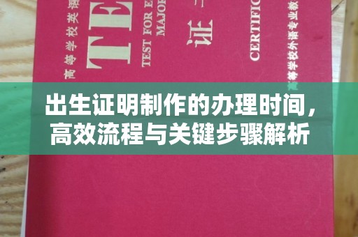礼县出生证明制作的办理时间，高效流程与关键步骤解析